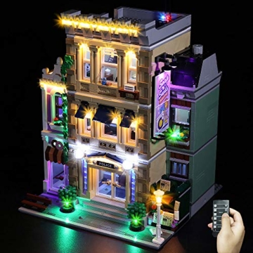 BSPAS Upgrade LED Beleuchtung für Lego 10278 Police Station, Beleuchtung Licht Set für Lego 10278 polizeistation (Nicht Enthalten Lego Modell)(Mit Fernbedienung) (mit Fernbedienung) - 1