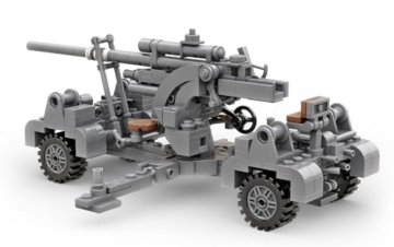 Buildarmy WW2 Deutsche 88 mm Flak 36 Artillerieziegel-Modellbausteine, 355 Stück - 4