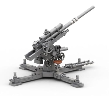 Buildarmy WW2 Deutsche 88 mm Flak 36 Artillerieziegel-Modellbausteine, 355 Stück - 5