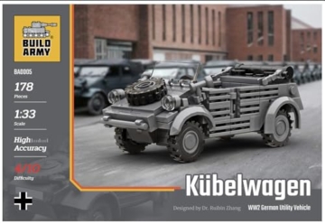 Buildarmy WW2 Deutscher Kubelwagen Auto Modell Brick Baustein 178pcs - 2