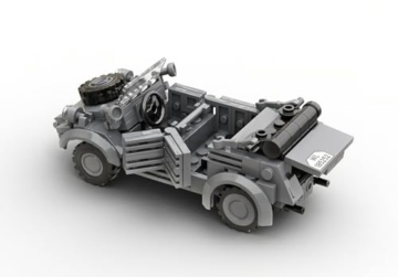 Buildarmy WW2 Deutscher Kubelwagen Auto Modell Brick Baustein 178pcs - 5