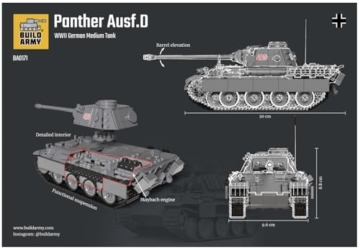 Buildarmy WW2 Deutscher Panther Ausf D Panzerstein Modell Baustein 940pcs - 6