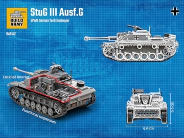 Buildarmy WW2 German StuG III Ausf. G Panzerzerstörer Modellbaustein 660pcs - 6
