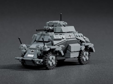 Buildarmy WW2 Sd.Kfz.222 Panzerfahrzeug Brick Modell Baustein 318pcs - 4