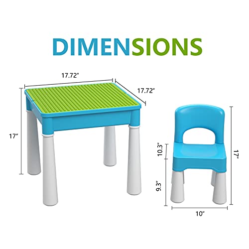 burgkidz 5-in-1 Bautisch für Kinder Maße