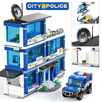 Burgkidz City Polizeistation Polizei Spielzeug Bausteine