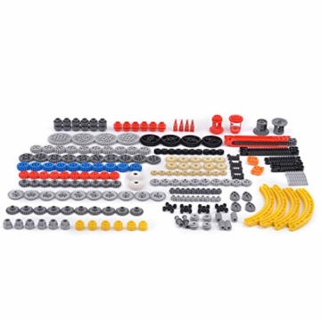 Bybo Technik Ersatzteile Set,Technik Zubehör Technik Motor Technik Teile Steine Einzelteile, Klemmbausteine Set Kompatibel mit Lego Technik - 4