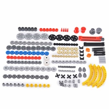 Bybo Technik Ersatzteile Set,Technik Zubehör Technik Motor Technik Teile Steine Einzelteile, Klemmbausteine Set Kompatibel mit Lego Technik - 1