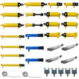 Bybo Technik Pneumatik Kit, 10 Arten Technik Pneumatik Zylinder,Technik Ersatzteile Set Kompatibel mit Lego - 1