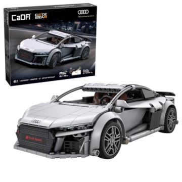 CADA - Audi R8 Coupé - 536 Teile - Sportwagen im Maßstab 1:14 - App+RC - (DeQuBe 927DE57012) - 1