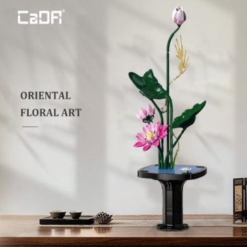 CaDA C59024W Botanicals Flower Bouquet,Summer Bauspielzeugset für Erwachsene,751Teile Bausteine Blumenstrauß Klemmbausteine, Bonsai Botanical Kollektion Bauklötz Pflanzen Home Deko, Geschenk für 14+ - 3