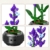 CaDA C59027W Lavender Botanicals Flower Bouquet,Bauspielzeugset für Erwachsene,205Teile Bausteine Blumenstrauß Klemmbausteine, Bonsai Botanical Kollektion Bauklötz Pflanzen Home Deko, Geschenk für 14+ - 6