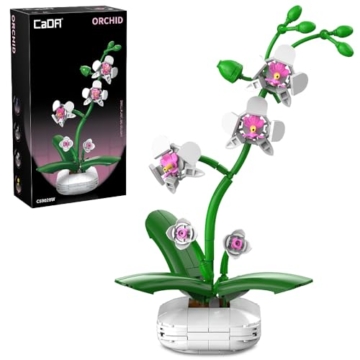 CaDA C59028W Botanicals Flower Bouquet,Orchid Bauspielzeugset für Erwachsene,237Teile Bausteine Blumenstrauß Klemmbausteine - 1