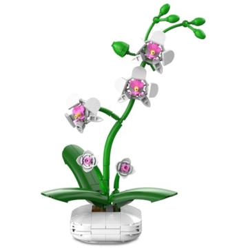 CaDA C59028W Botanicals Flower Bouquet,Orchid Bauspielzeugset für Erwachsene,237Teile Bausteine Blumenstrauß Klemmbausteine - 8