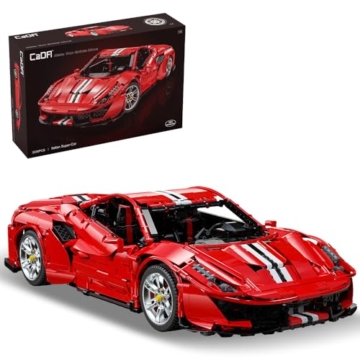 CaDA C61043W 488 1: 8 Sportwagen, Master baustein Sportwagen, 3236 Teile Technik Rennwagen, kompatibel mit großen markenbausteinen - 1