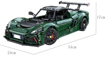 CADA C61511W Technik Auto für CADA Lotus Exige Cup 430, 1:8 Groß Auto Modellbausatz, 3730 Teile MOC Klemmbausteine Rennauto Set, Automodell Sammlerstück für Autofans, Keine Originalverpackung - 2