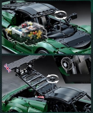 CADA C61511W Technik Auto für CADA Lotus Exige Cup 430, 1:8 Groß Auto Modellbausatz, 3730 Teile MOC Klemmbausteine Rennauto Set, Automodell Sammlerstück für Autofans, Keine Originalverpackung - 3