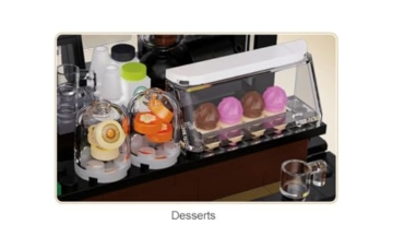 CaDA C66005W Kaffeehaus Bausteine, 765 Teile MOC Coffee House Bausatz, Designer: Ohsojang(Kommt mit Originalverpackung) - 9