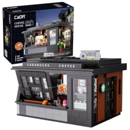 CaDA C66005W Kaffeehaus Bausteine, 765 Teile MOC Coffee House Bausatz, Designer: Ohsojang(Kommt mit Originalverpackung) - 1