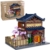 CaDA C66012w Bausteinmodell Eines Japanischen Thermalhotels, 1249 Teile Japanischer Architektur, Kirschblütengarten Mit Warmem Led-Licht, Sammlerhaus Zum Zusammenbauen (C66012W) - 1