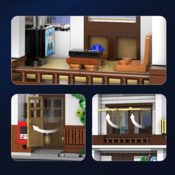 CaDA C66014W Japanese Canteen Klembausteine ​​​​Technik, 861 Teile MOC Japanese Street Scene Series Kit, modulare Buildings Hausbausteine ​​für Jugendliche und Erwachsene - 7