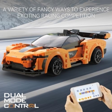 CaDA Ferngesteuertes Auto Klemmbausteine Dual Control 295Pcs Blaze C51075W RC Set - STEM Spielzeug Ab 3 Jahre - 2