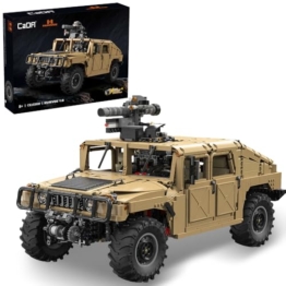 CaDA Master C61036W Hanma H1 1:8 Technologie Off-Road Fahrzeug Klemmblöcke, 3935 Stücke SUV, 4x4 großes gepanzertes Kampffahrzeug Modell, autorisiertes Auto Modell für Erwachsene - 1