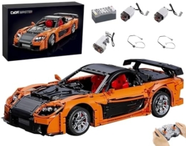 CADA Master C61502W Technik Auto für RX-7, Mit 3Motoren Set, 1:8 Groß Auto Modellbausatz, 3305 Teile MOC Klemmbausteine Rennauto Set, Automodell Sammlerstück für Autofans, Mit Originalverpackung - 1