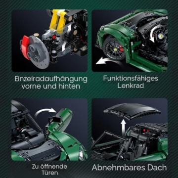 CaDA Master C61511W Lotus Exige Cup 430 1:8 Statischer Baustein Supercar 3730 Teile 53,8 cm Sammlerstück Display Modell für Erwachsene ab 14 Jahren - 6