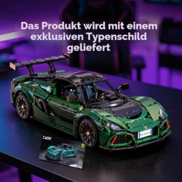 CaDA Master C61511W Lotus Exige Cup 430 1:8 Statischer Baustein Supercar 3730 Teile 53,8 cm Sammlerstück Display Modell für Erwachsene ab 14 Jahren - 7
