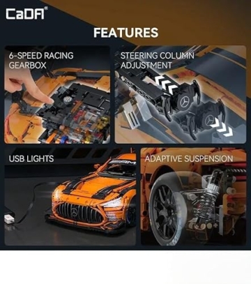 CADA - Mercedes AMG GT3-5466 Teile - Sportwagen im Maßstab 1:18 - (DeQuBe 927DE64008) - 9