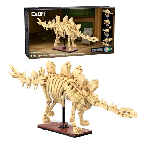 CaDA Stegosaurus (297 Teile) - C59012W - Skelett von einem Stegosaurus, leuchtet im Dunkeln - 1