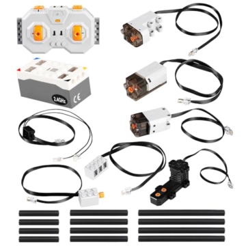 CaDA Technik Multifunktions-Power-Set: 1 M Motor, 1 L Motor, Servo- & Mikromotor, Monstermotor & Teile für Verschiedene Klemmbausteine Auto für Erwachsene - 1