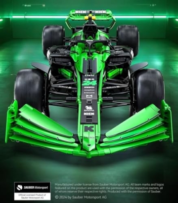 CADASpaß CADA C64010W Technik Auto für Kick Sauber F1 Team C44 Rennauto, 2553 KIemmbausteine Rennwagen Modell, im Maßstab 1: 8 Bausatz - 3