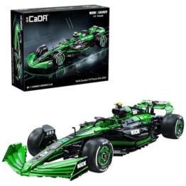 CADASpaß CADA C64010W Technik Auto für Kick Sauber F1 Team C44 Rennauto, 2553 KIemmbausteine Rennwagen Modell, im Maßstab 1: 8 Bausatz - 1