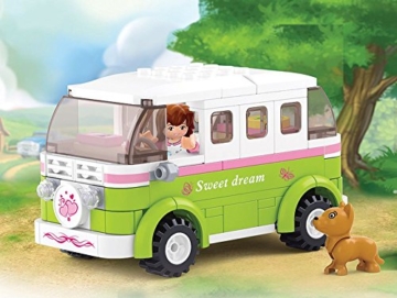 Campingbus (158 Teile) [M38-B0523], Spielset, Klemmbausteine, City, mit Spielfigur, Mädchenträume, Sluban SL95293 - 4