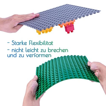 Celawork Große Bauplatte 25.5*25.5cm, Kompatibel mit Duplo Bauplatte, Große Grundplatte , Mehrfarbige Kombinationen Bauplatten Kreatives Vorschulspielzeug - 4