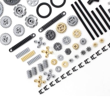 CENPEK Technic Ersatzteile, 116-teiliges Technic Zahnrad-Kettenglied-Verbindungsstück-Baustein-Set, Ersatzteile Mechanischer Zahnrad-Achsstift, gemischte Verpackung - 5