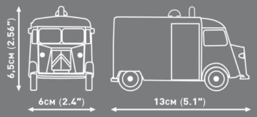 Citroën Type H (1947-1981) Police, Dunkelblau, Schwarz, 13 x 6 x 6.5 cm - 3