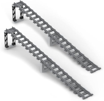 City Schienen Bausteine Set, City Schienen Erweiterungsset City Zug Schienen Zubehör Klemmbausteine Kompatibel mit dem Marktführer - 1