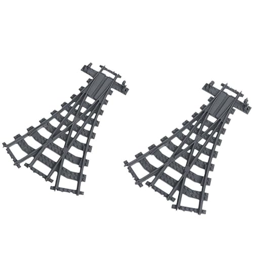 City Schienen Bausteine Set, City Schienen Erweiterungsset City Zug Schienen Zubehör Klemmbausteine Kompatibel mit dem Marktführer - 1