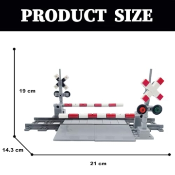 City Schienen Eisenbahnkreuzung Bausteine Zug Schienen Bahnübergang Geländer für den Zuggang Kompatibel mit Marken Zügen Schienen Konstruktionsspielzeug Kreative Geschenk für Junge Menschen - 4