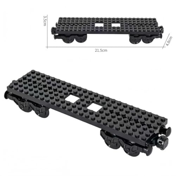 City Zugbasis Set, 2Pcs Technik Zug Basis Bausteine Refit Eisenbahn Schienen Zubehör Klemmbausteine Compatible with City Technic Train - 2