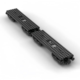 City Zugbasis Set, 2Pcs Technik Zug Basis Bausteine Refit Eisenbahn Schienen Zubehör Klemmbausteine Compatible with City Technic Train - 1