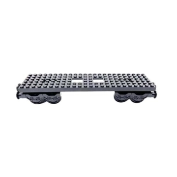 City Zugbasis Set, 2Pcs Technik Zug Basis Bausteine Refit Eisenbahn Schienen Zubehör Klemmbausteine Compatible with City Technic Train - 5