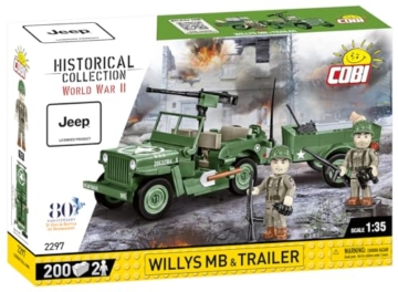 COBI 2297 Willys MB & Trailer Jeep Box