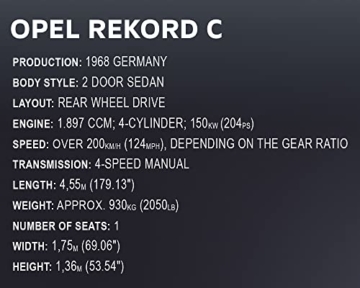 COBI 24333 Opel Rekord C im Maßstab 1:12