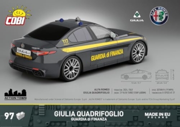 COBI-24657 ALFA Romeo Giulia QUADRIFOGLIO Guardia di FINANZA Police, compact Sedan - 3