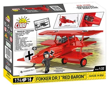COBI 2986 Fokker Dr. 1 Roter Baron Flieger