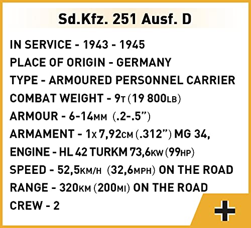 COBI 3049 Sd.Kfz. 251 Ausf.D Company of Heroes 3 Details